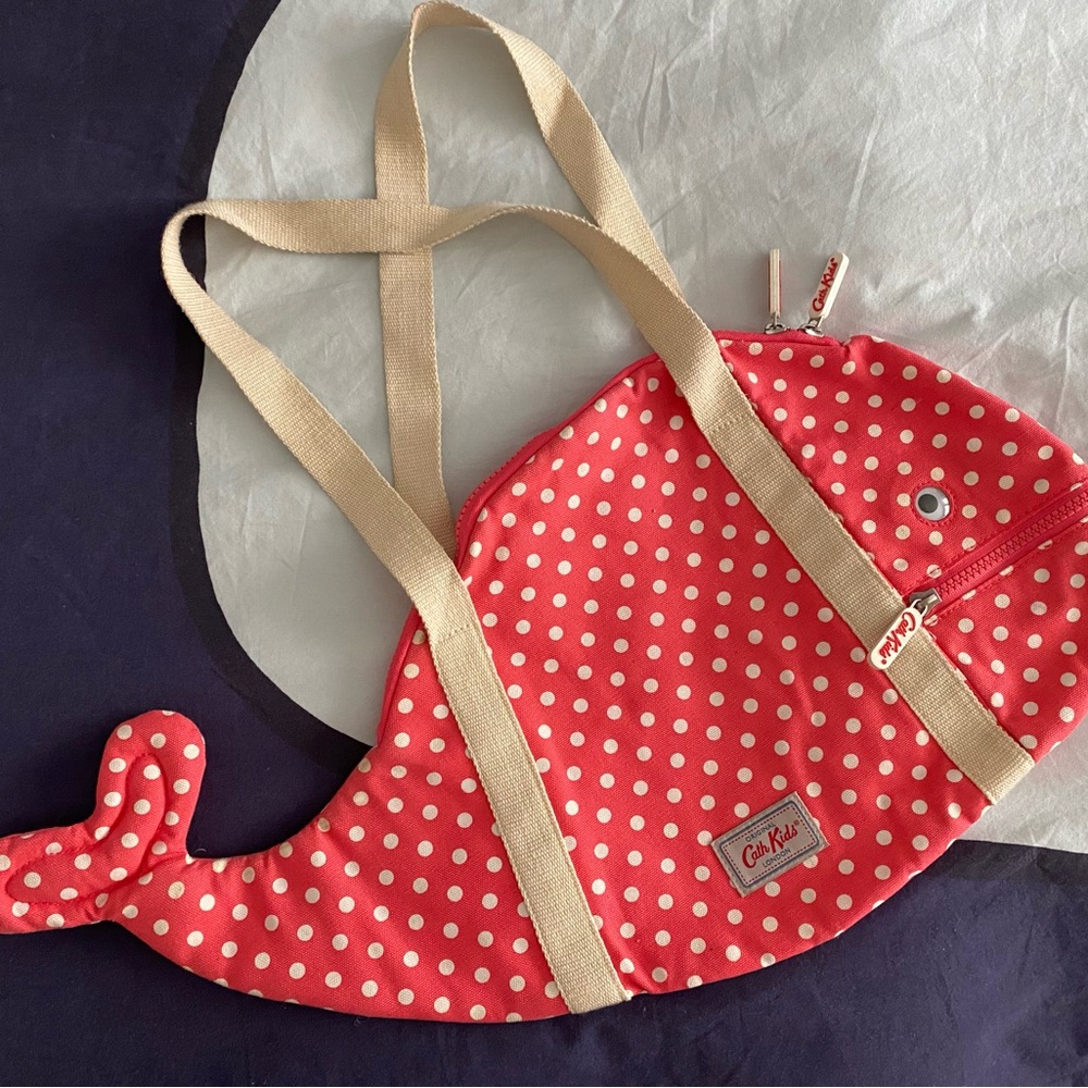 Cath Kidston Pink Polka Dot Whale Tote